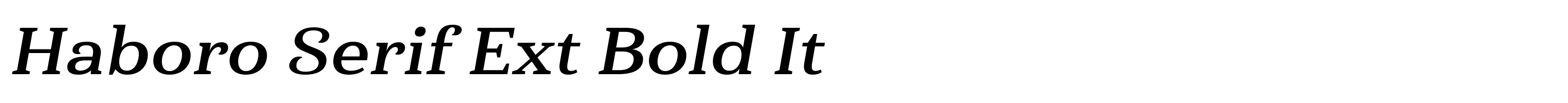 Haboro Serif Ext Bold It
